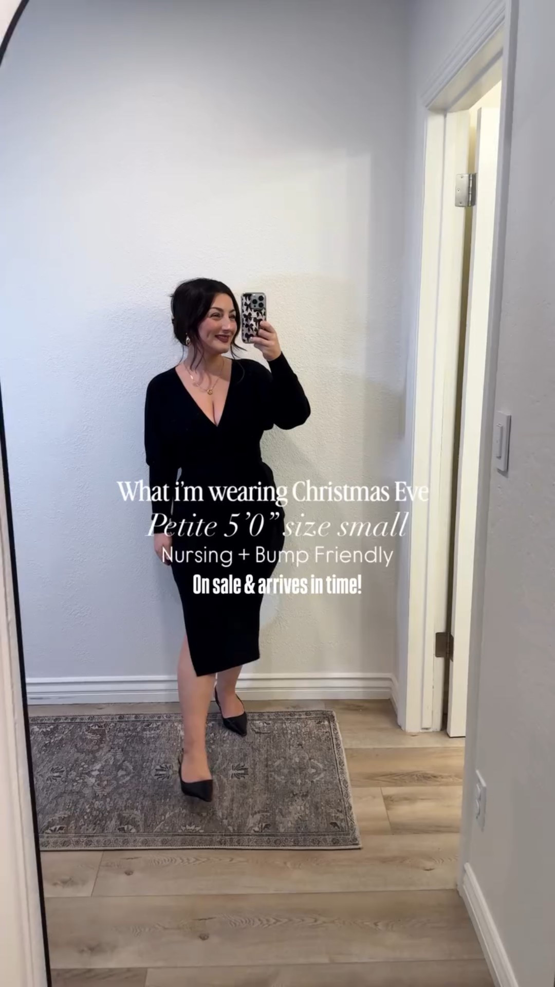 LOVEEE this sweater dress that is ON SALE & arrives in time for Christmas!! if you are still looking for a cute & comfortable holiday outfit then grab this one! bonus points that it’s bump & nursing friendly!! 

Size small
5'0" 140lbs 

#LTKHoliday #LTKSaleAlert #LTKPetite