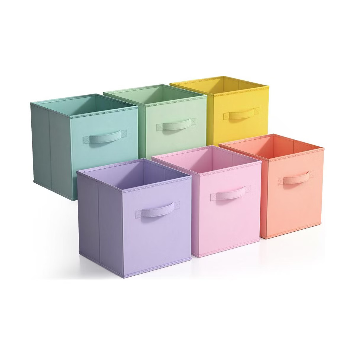 Sorbus 11 Inch 6 Pack Foldable Fabric Storage Cube Bins with Handles - for Organizing Pantry, Clo... | Target