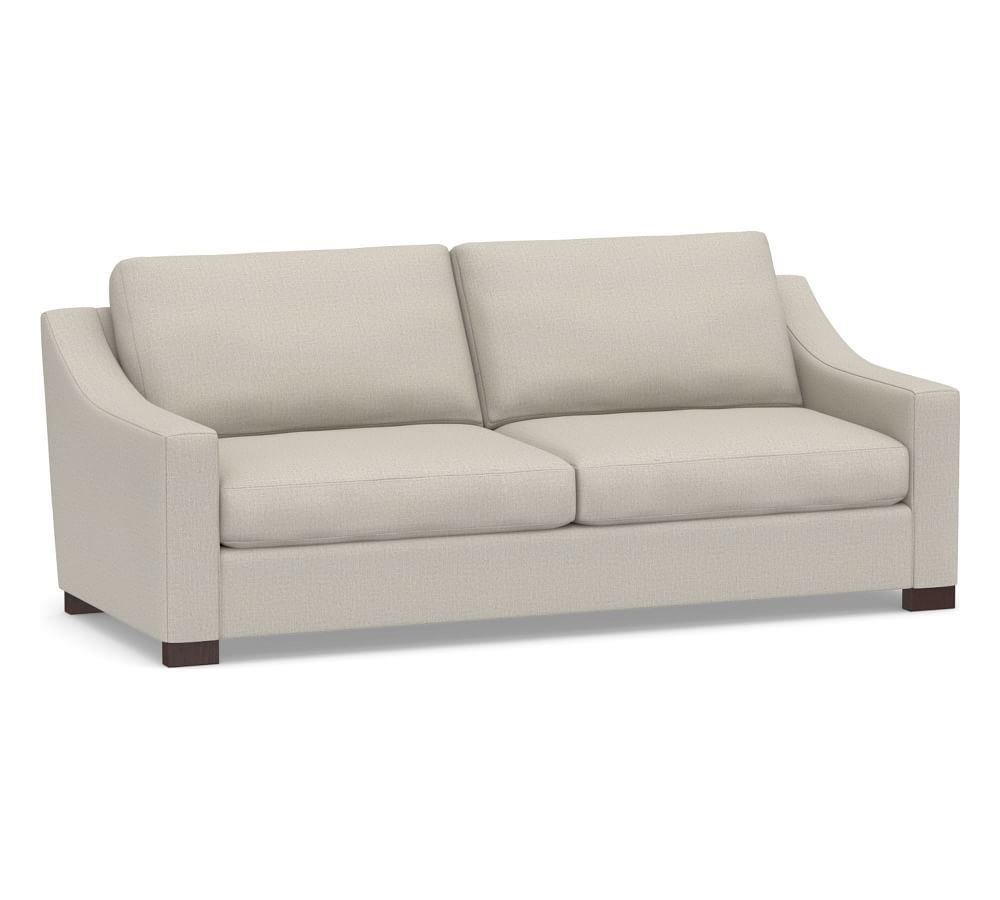 Turner Slope Arm Upholstered Sleeper Sofa with Memory Foam Mattress | Pottery Barn (US)