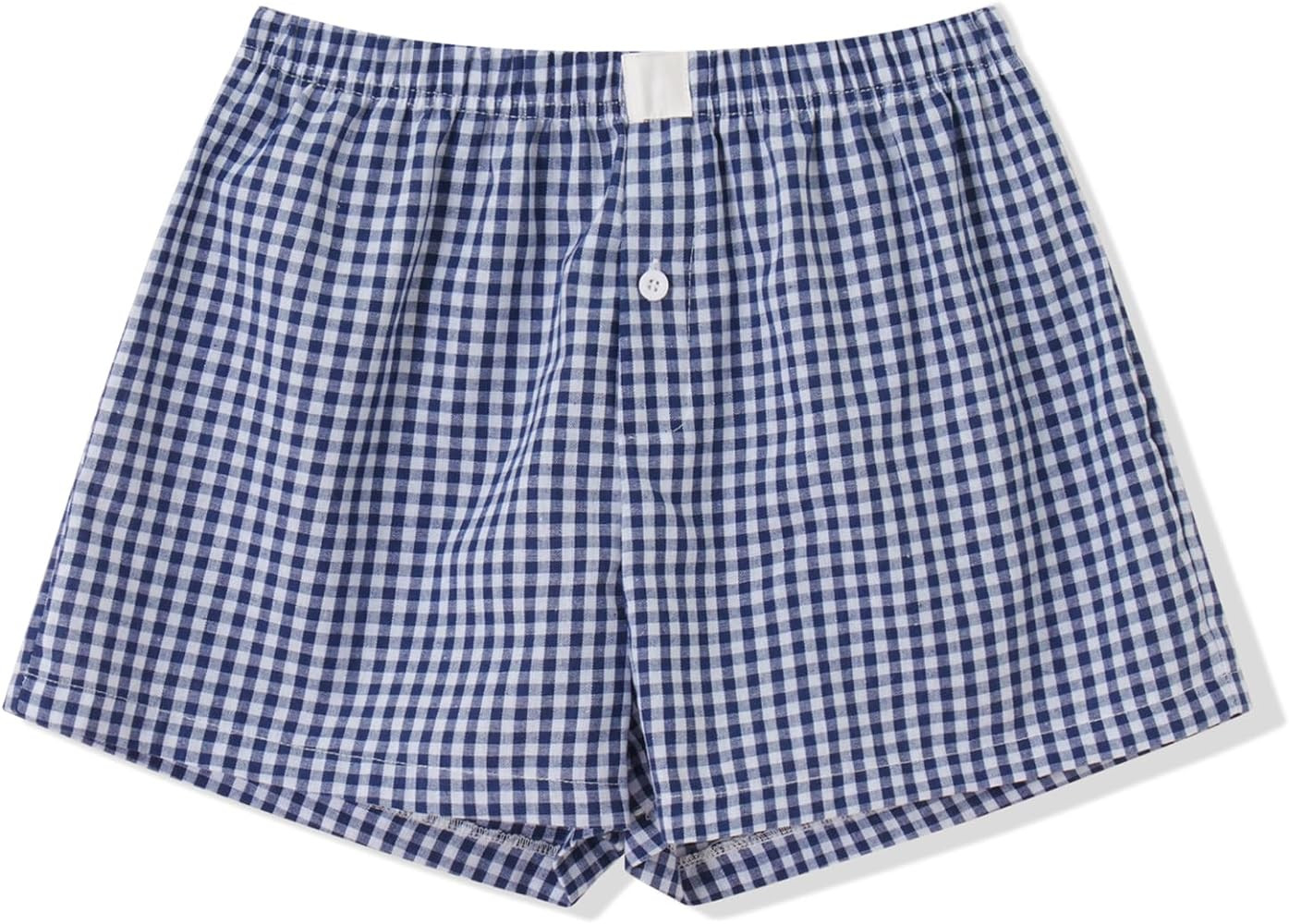 Womens Boxer Shorts Gingham Y2k Pajama Cute Plaid Striped Print Lounge Sleep Shorts | Amazon (US)