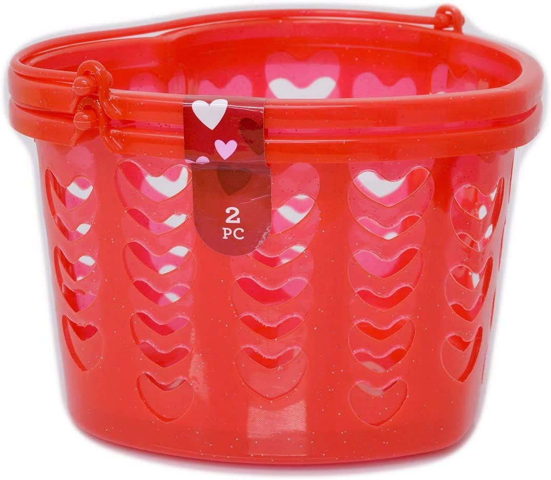 Greenbrier Love Gift Basket with Handle 2pack Red for Valentines Day Or Just Because Heart 5.5"x5... | Amazon (US)