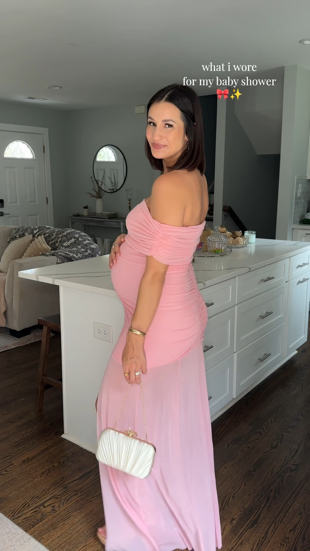 Sized up 2 sizes in the dress to account for bump ✨🩷

#LTKBump #LTKFindsUnder100 #LTKFindsUnder50