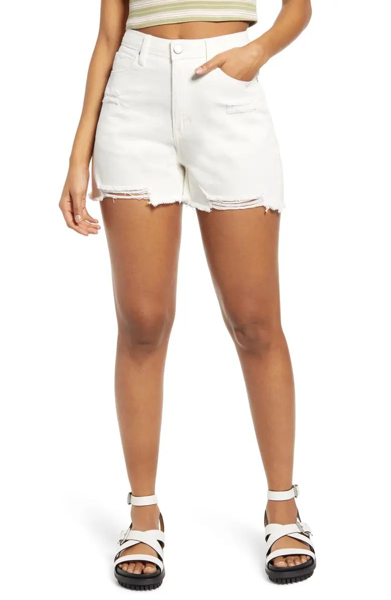 Ripped White Denim Shorts | Nordstrom