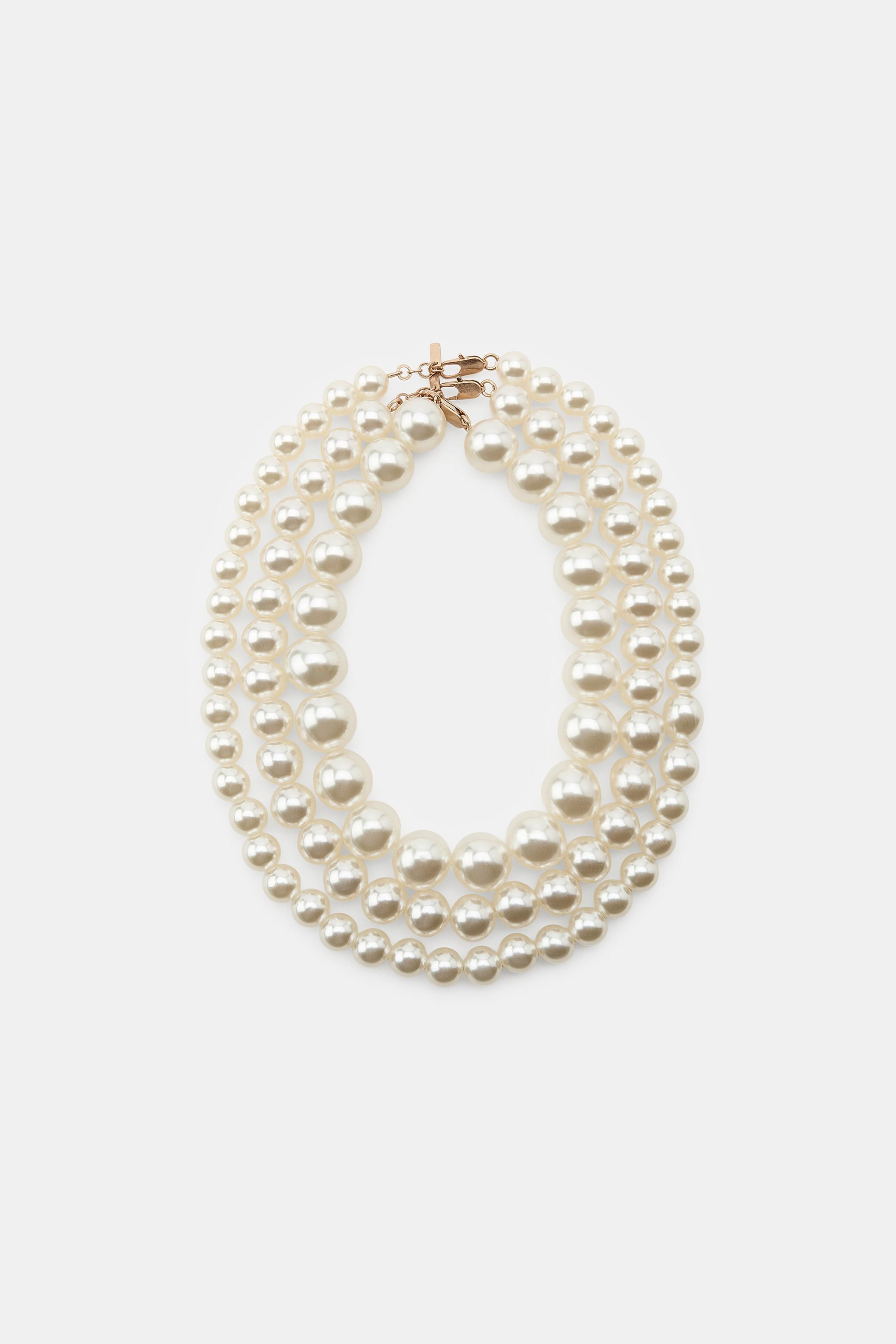 3-PACK OF PEARL NECKLACES | Zara Canada
