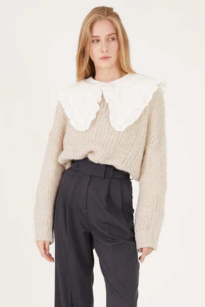 Emery Oversized Net Sweater | Storets (Global)