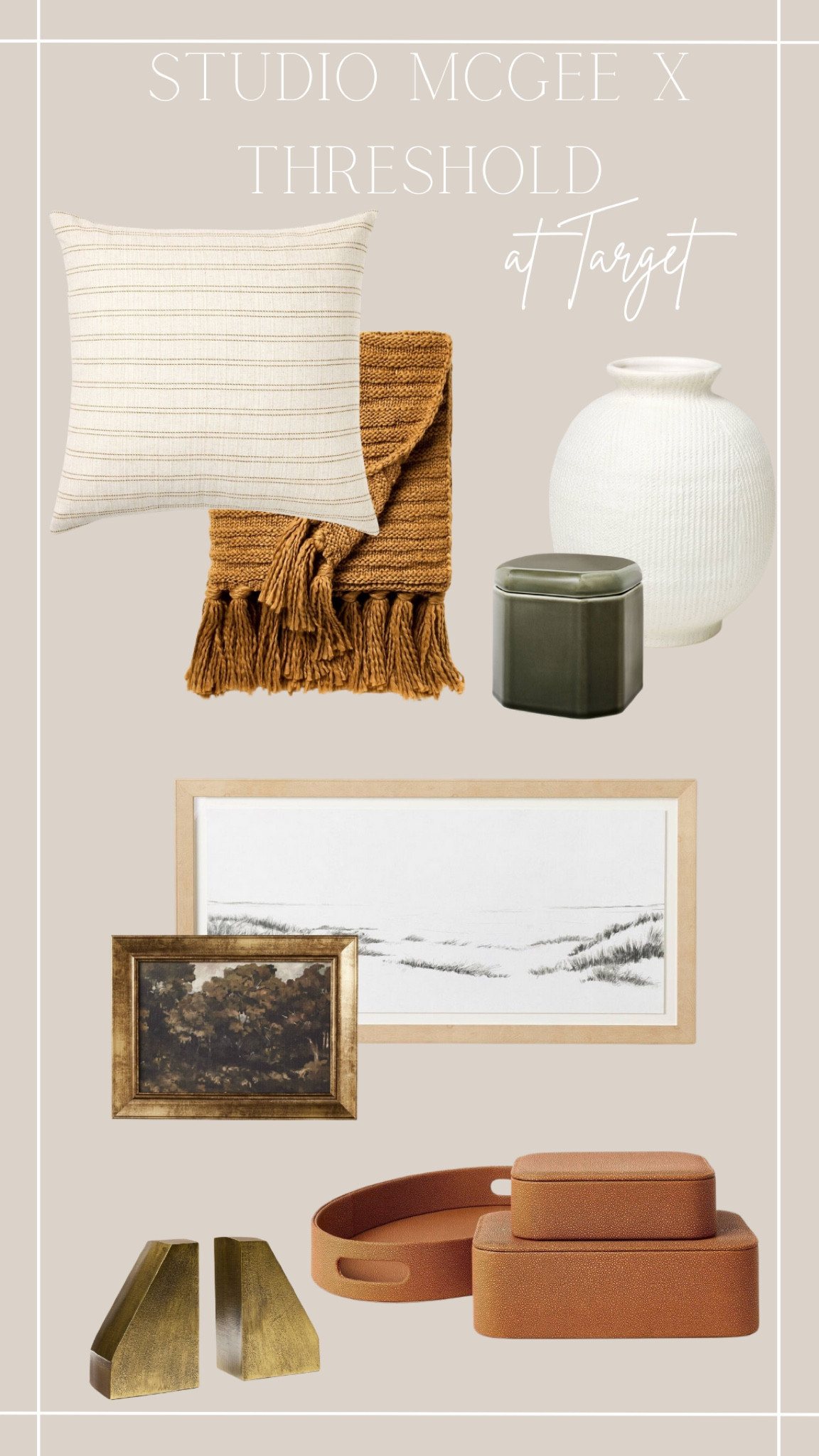 Spring line with studio McGee x threshold at target. Artwork vases pillows, throws, decor and more.

#LTKhome