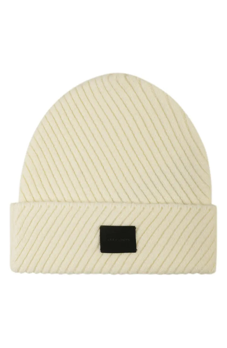 AllSaints Traveling Rib Peak Beanie | Nordstrom | Nordstrom