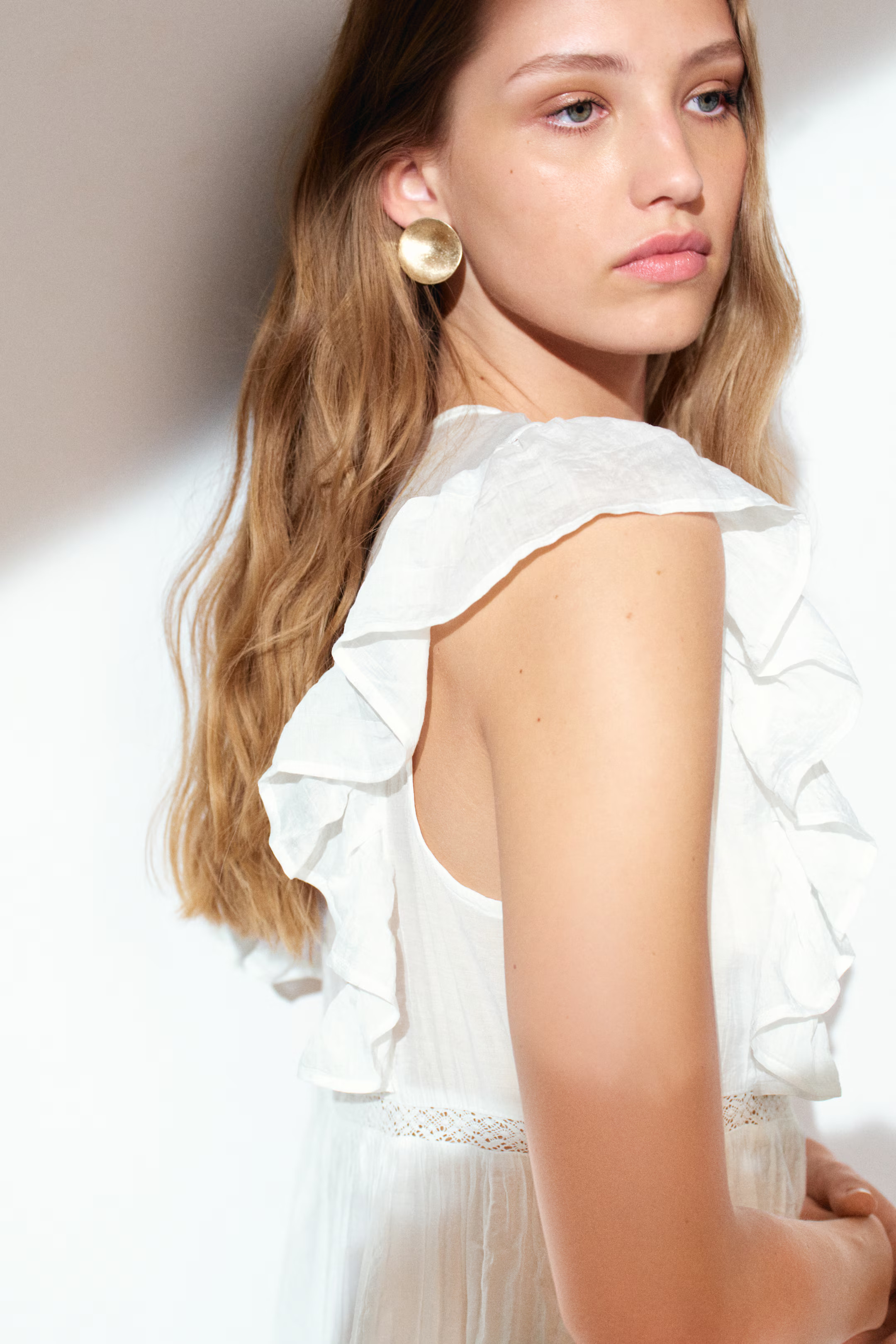 Dress with Pintucks - White - Ladies | H&M US | H&M (US + CA)