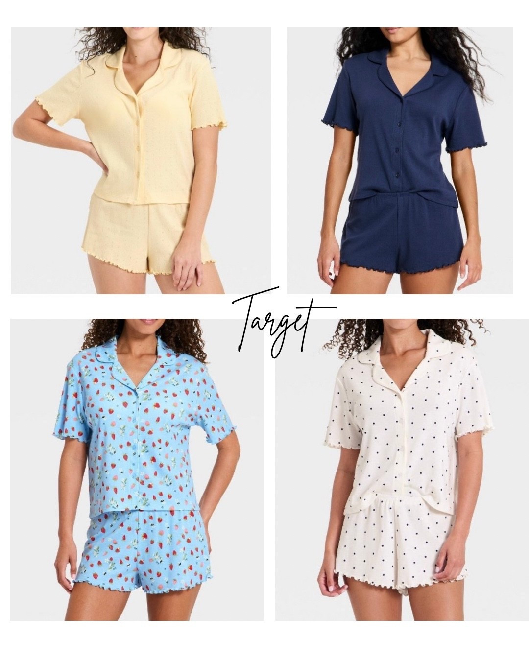 Trending at Target!!

Women's Notch Collar Shirt and Shorts Pajama Set 

Target Style