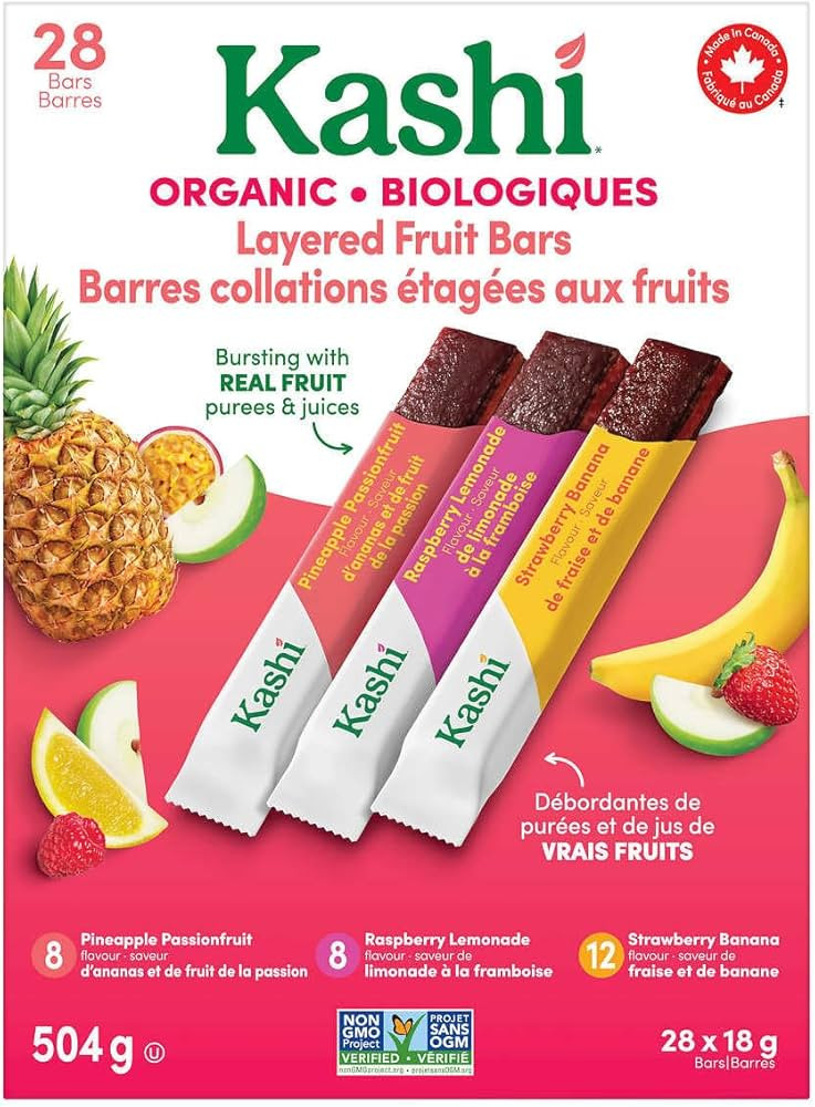 Kashi Organic Layered Fruit Bars, 28 bars × 18 grams | Amazon (CA)