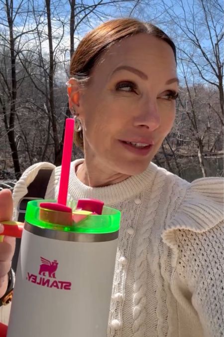 A sunny but cool spring day running errands calls for a cute sweater and my Stanley to keep me hydrated. 

#LTKover40 #LTKfamily #LTKworkwear