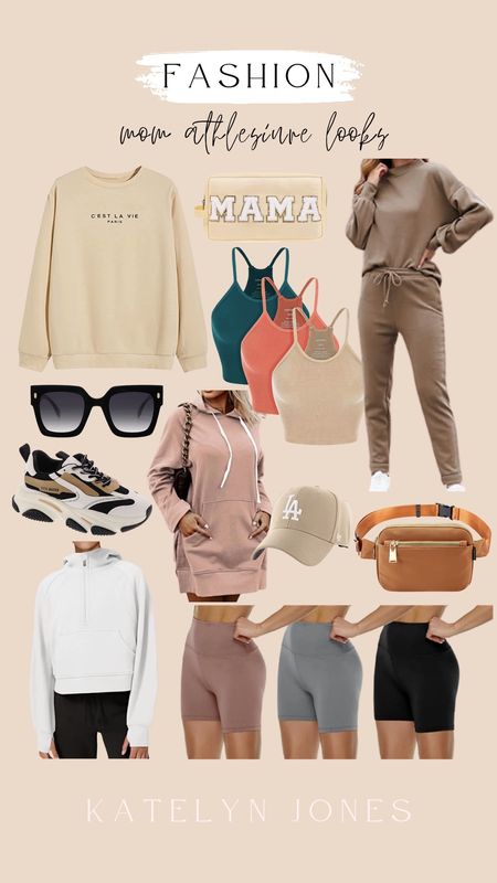 amazon mom athlesiure starter pack / amazon sweatsuit / amazon biker shorts / amazon tank tops / amazon sweatshirt / steeve madden sneakers / amazon shades / beige yankees hate / amazon pull over / fanny pack 

#LTKstyletip #LTKfit #LTKSeasonal