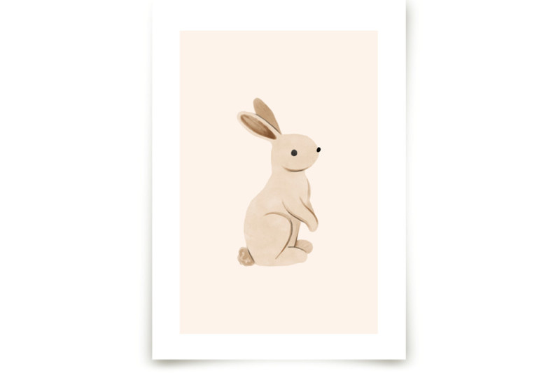 "Baby Rabbit" - Painting Limited Edition Art Print by Vivian Yiwing. | Minted