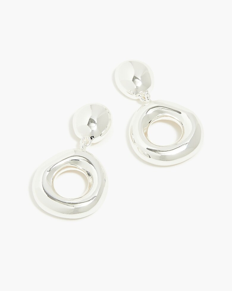 Sculptural metal drop earrings | J.Crew Factory