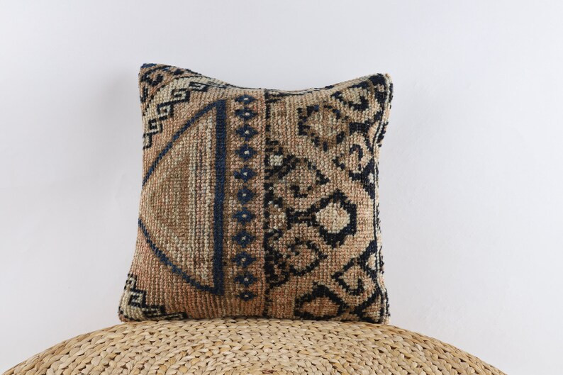 Ethnic Kilim Pillow Turkish Carpet Pillow 16x16 Pillow Case - Etsy | Etsy (US)