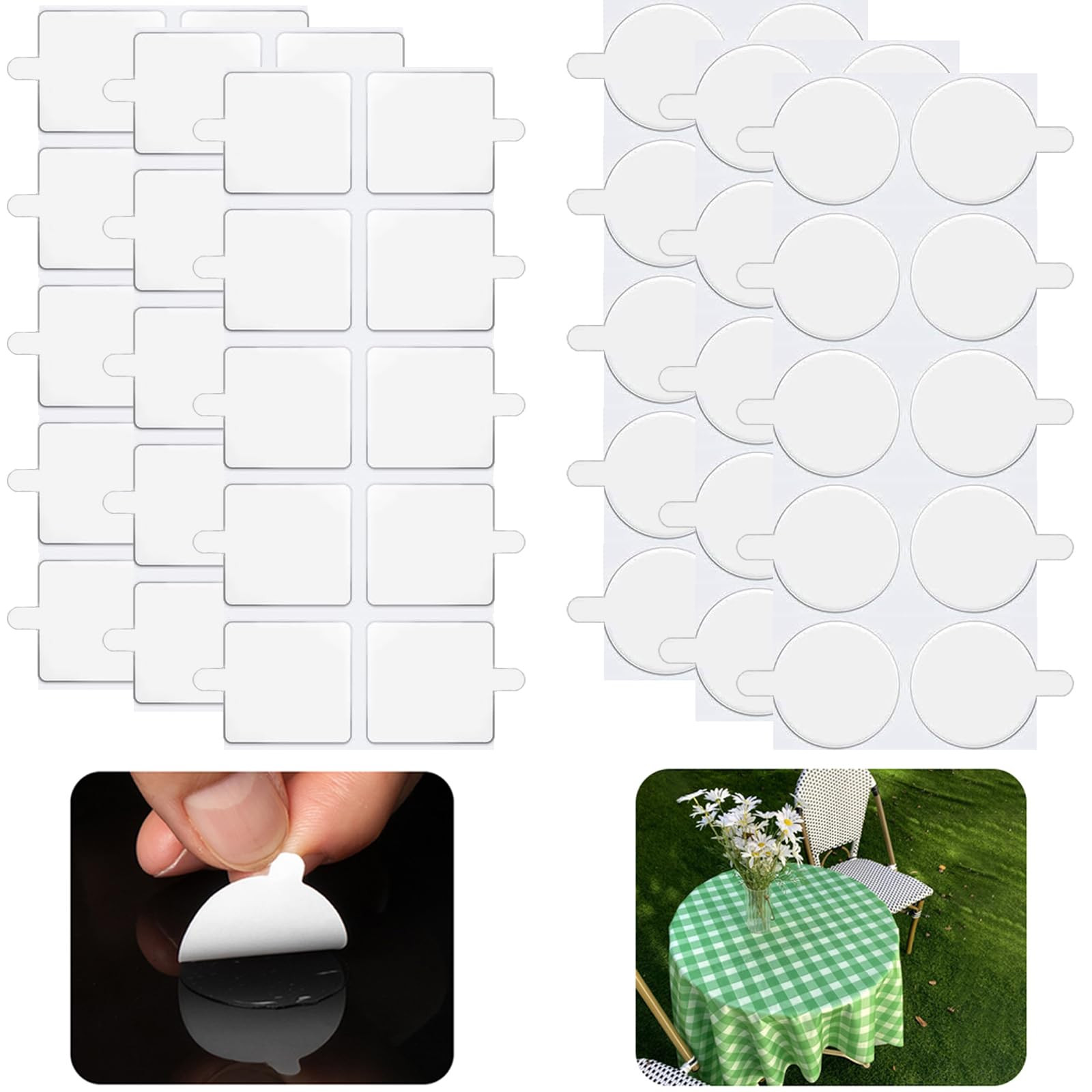 60Pcs Transparent Tablecloth Clips & Table Cover Clips for Thick Picnic Tables, Photo Mounting, B... | Amazon (US)