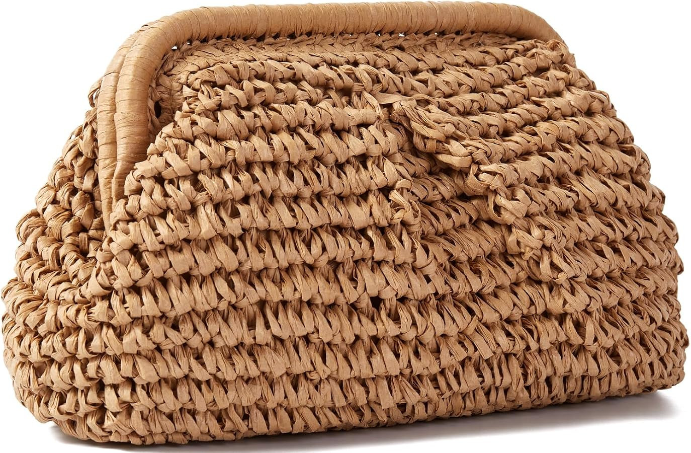 Straw Clutch Purse for Women Wedding Hand-Woved Evening Straw Handbag Party Wedding Summer Beach ... | Amazon (US)