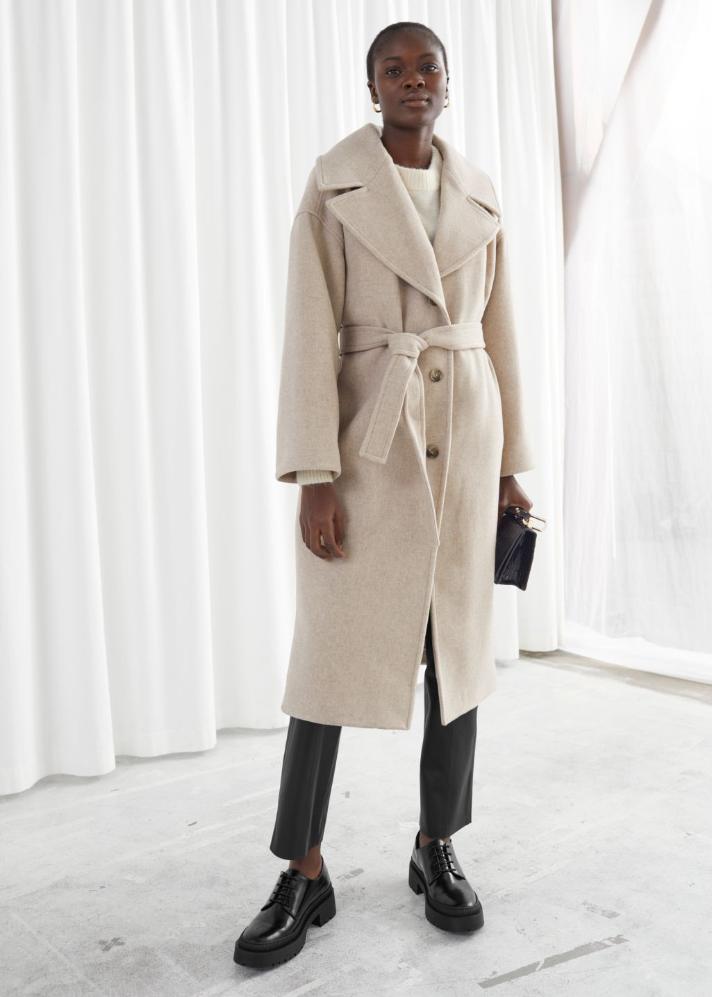Oversized Wool Blend Belted Coat | & Other Stories (EU + UK)