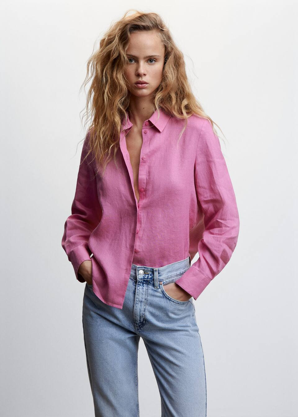 Linen 100% shirt | MANGO (UK)