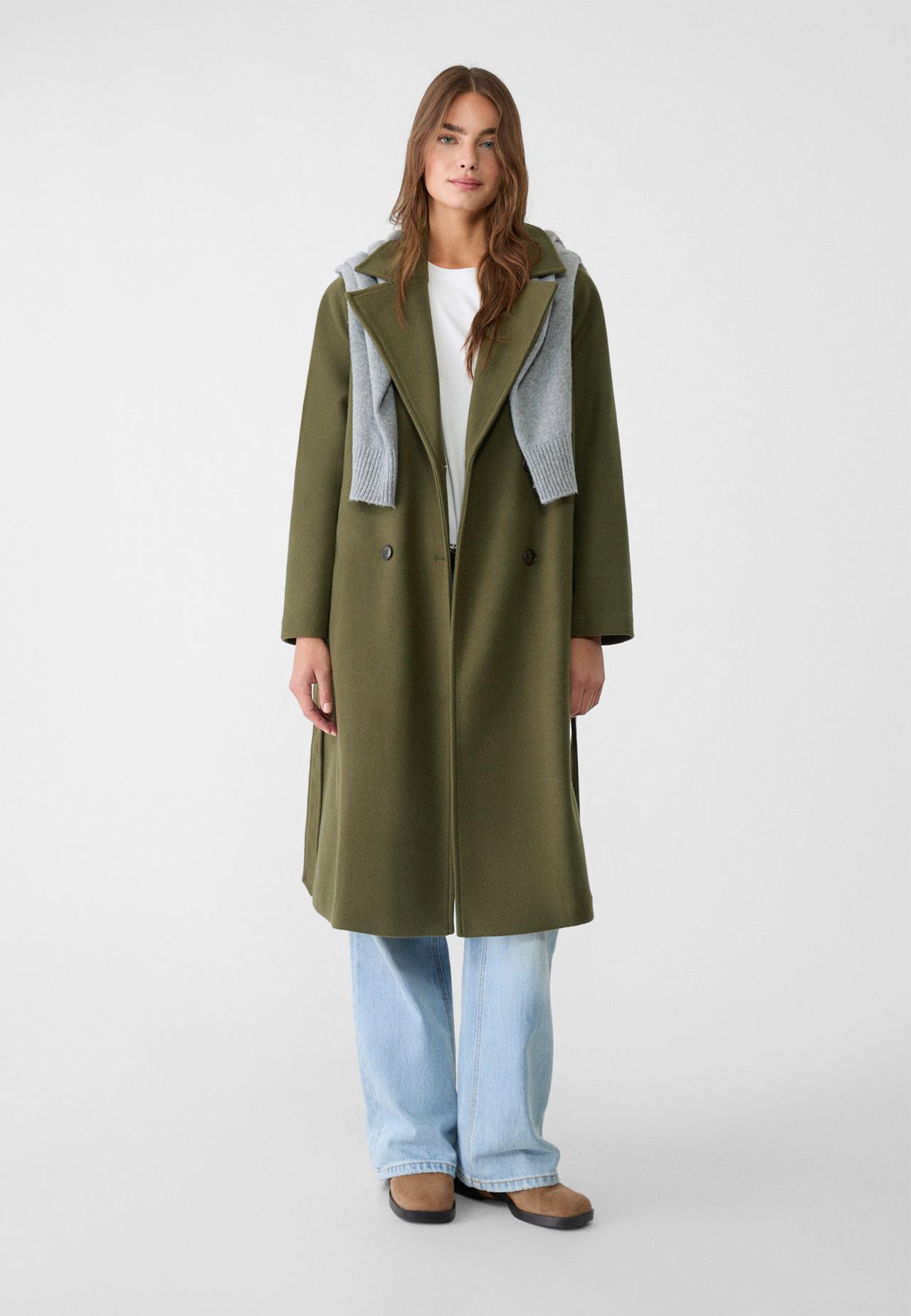 Soft-touch trench coat | Stradivarius (UK)