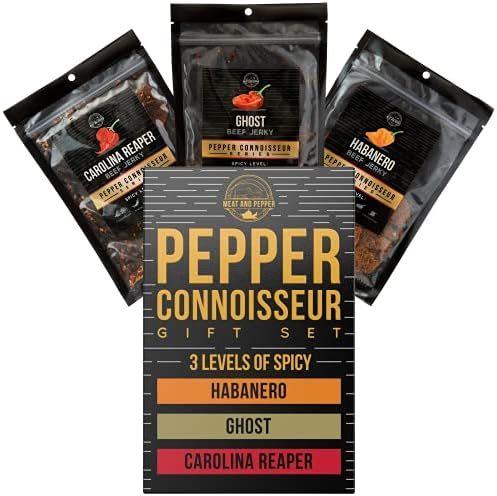 Meat And Pepper Gourmet Brisket Beef Jerky Pepper Connoisseur Series - Traditional & Exotic Spicy... | Amazon (US)