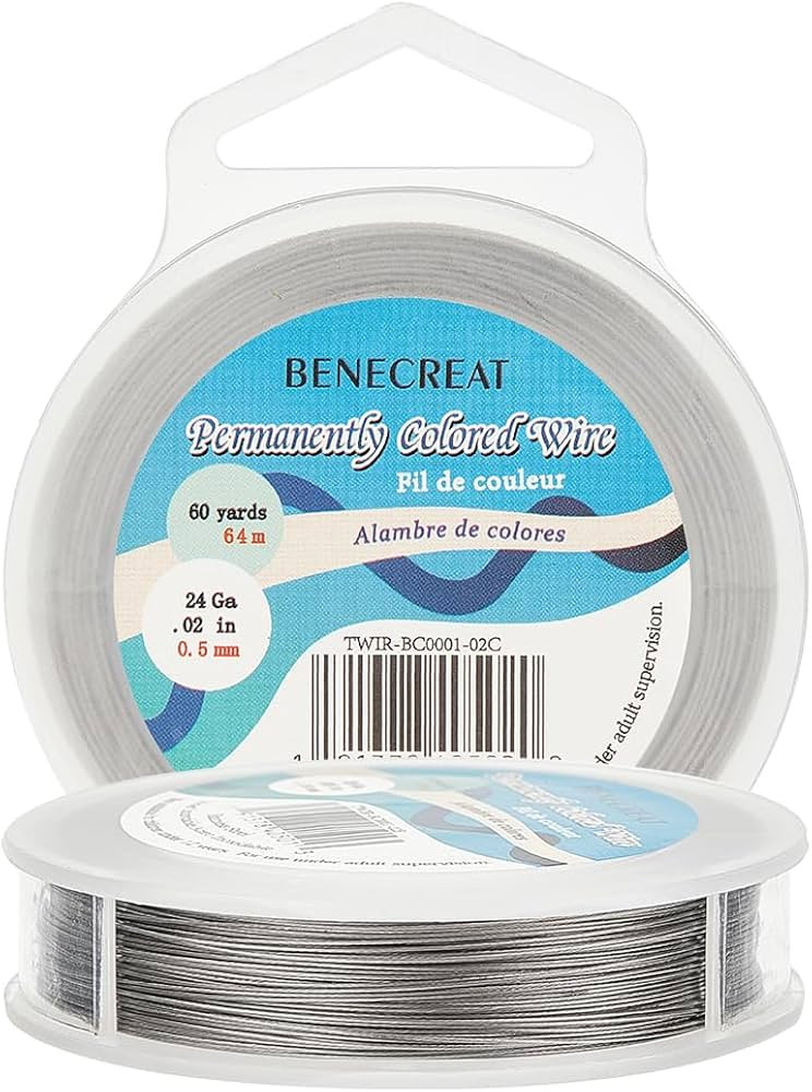 BENECREAT 180-Feet 0.02inch (0.5mm) 7-Strand Bead String Wire Nylon Coated Stainless Steel Wire f... | Amazon (US)