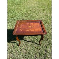 Vintage Coffee Table, Wood Inlaid Carved Glass Top Ornate Vintage Furniture, Fancy Furniture | Etsy (US)