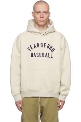 Beige ‘Baseball’ Hoodie | SSENSE