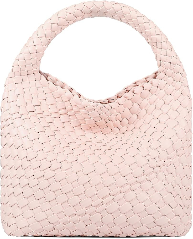 Woven Purses for Women Vegan Leather mini Hobo Bag Shoulder Handbags Magnetic Closure hobo Bags C... | Amazon (US)