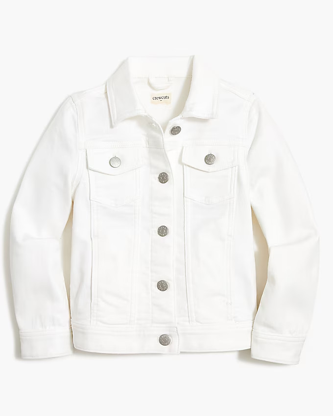 Girls' white jean jacket | J.Crew Factory