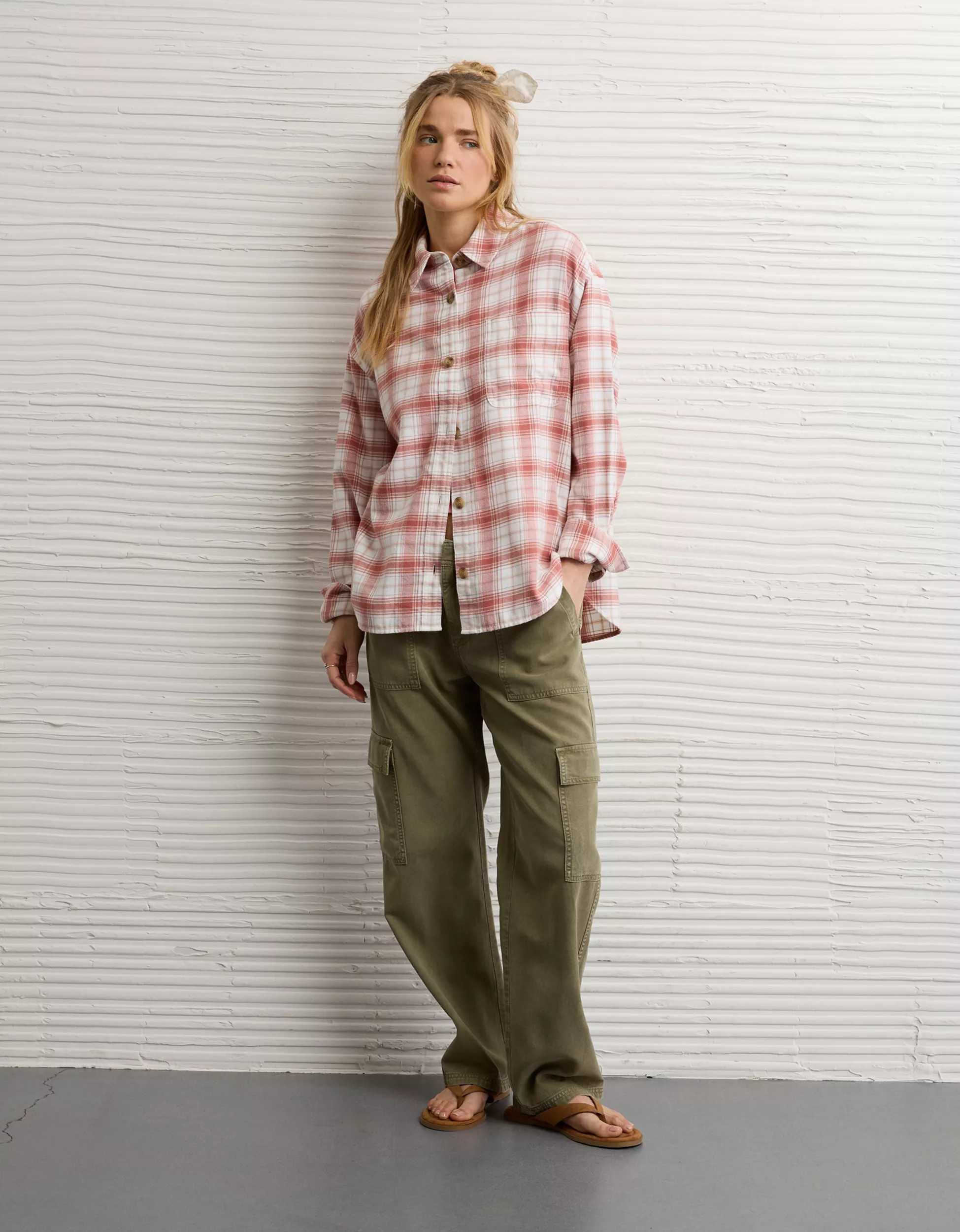 AE Plaid Button-Down Shirt | American Eagle Outfitters (US & CA)