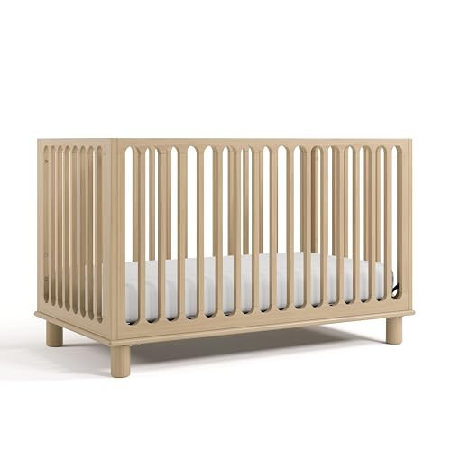 Storkcraft Sicily Grow-with-Me Convertible Crib with Toddler Rail Included (Driftwood) – GREENGUARD Gold Certified, 100% Solid Wood, Converts to Toddler Bed, Fits Standard Crib Mattress | Amazon (US)