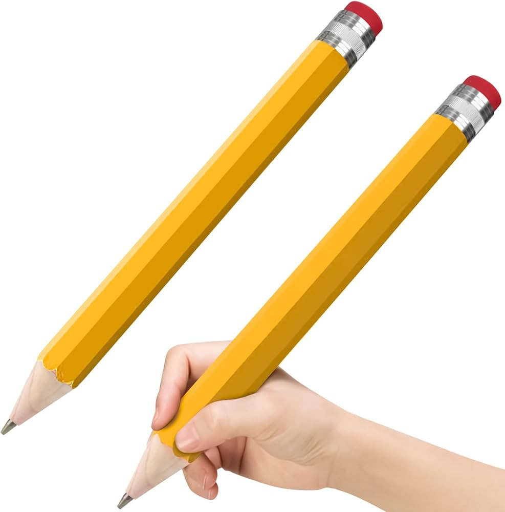 Wooden Jumbo Pencils 13.3'' Funny Giant Pencil For Party Favors Novelty Large Pencil For School H... | Amazon (US)