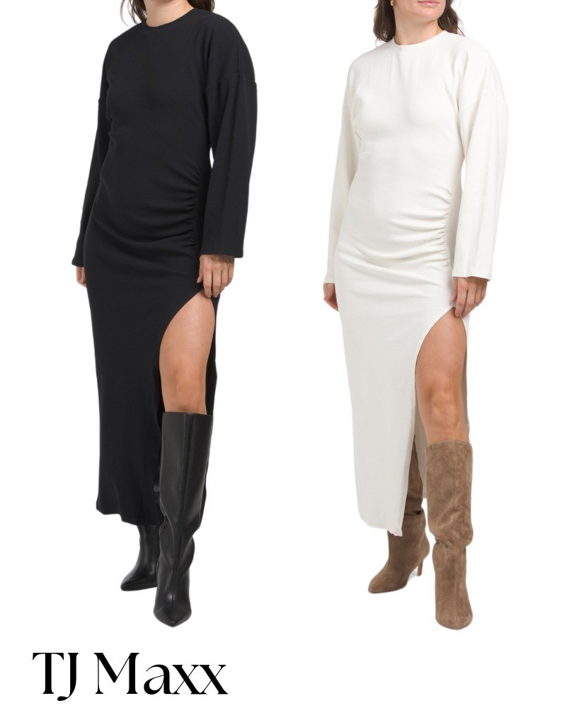 tj maxx long sleeve dresses T.J. Maxx Brand Women's Size M Green And Tan Long Sleeve Dresses