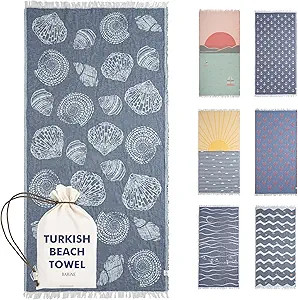 Turkish Beach Towel - Large 36 x 71 | Quick Dry Beach Towel is Essential for Enjoying A Day at Th... | Amazon (US)