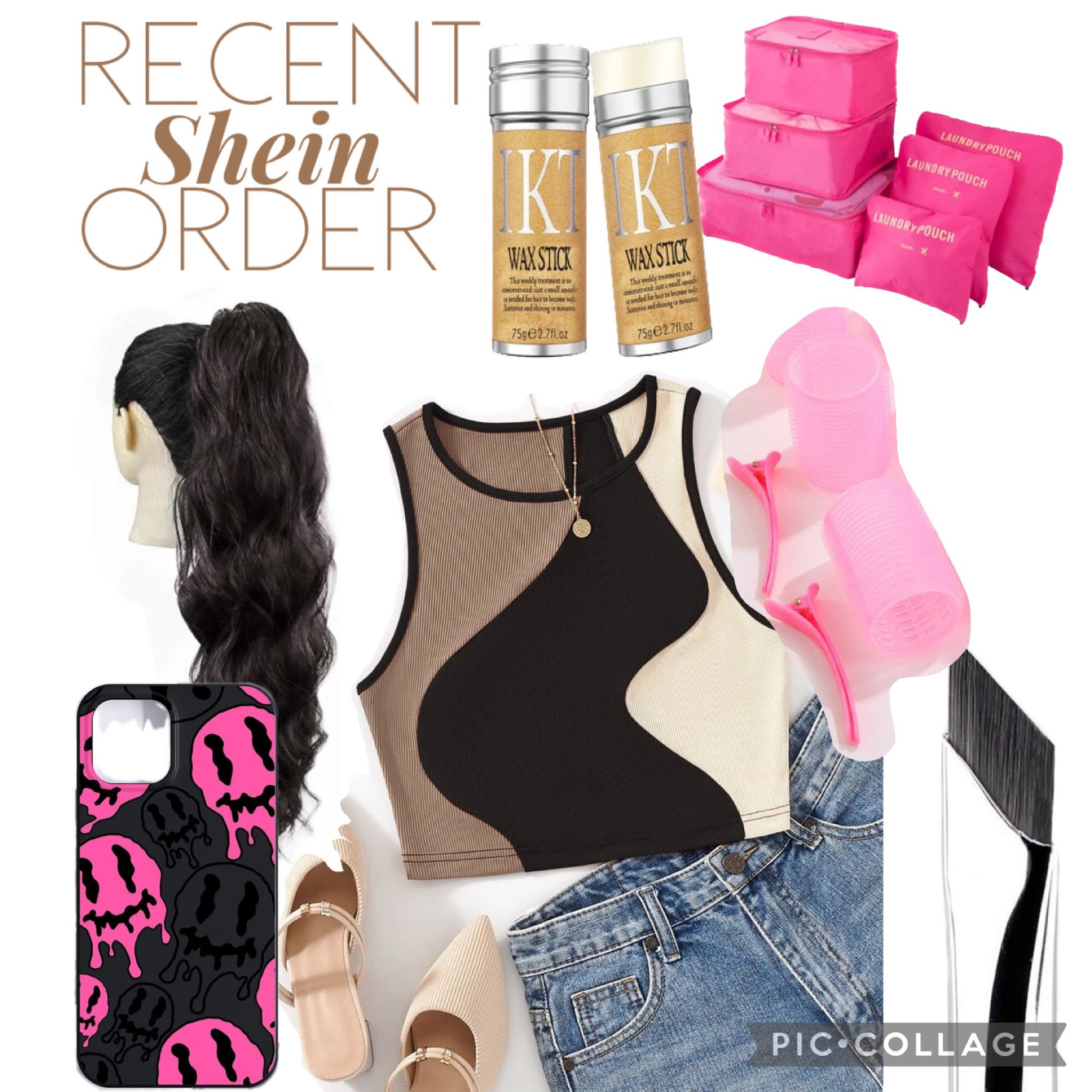 Recent shein finds! Popular wax stick dupe, phone case, hair extension, makeup brush for eyebrows, hair rollers, organized packing bags, cute y2k tank top 

#LTKsalealert #LTKFind #LTKunder50
