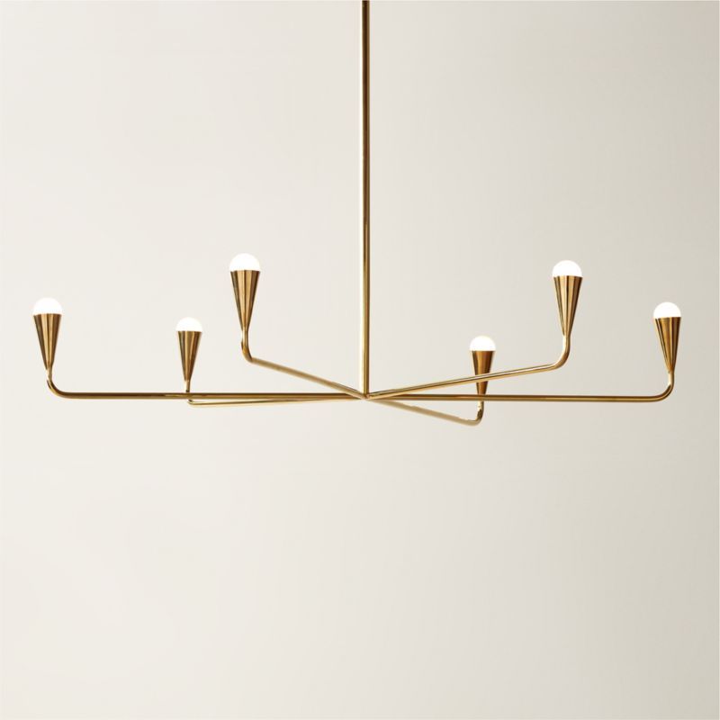 Meldon Modern Polished Brass Chandelier + Reviews | CB2 | CB2