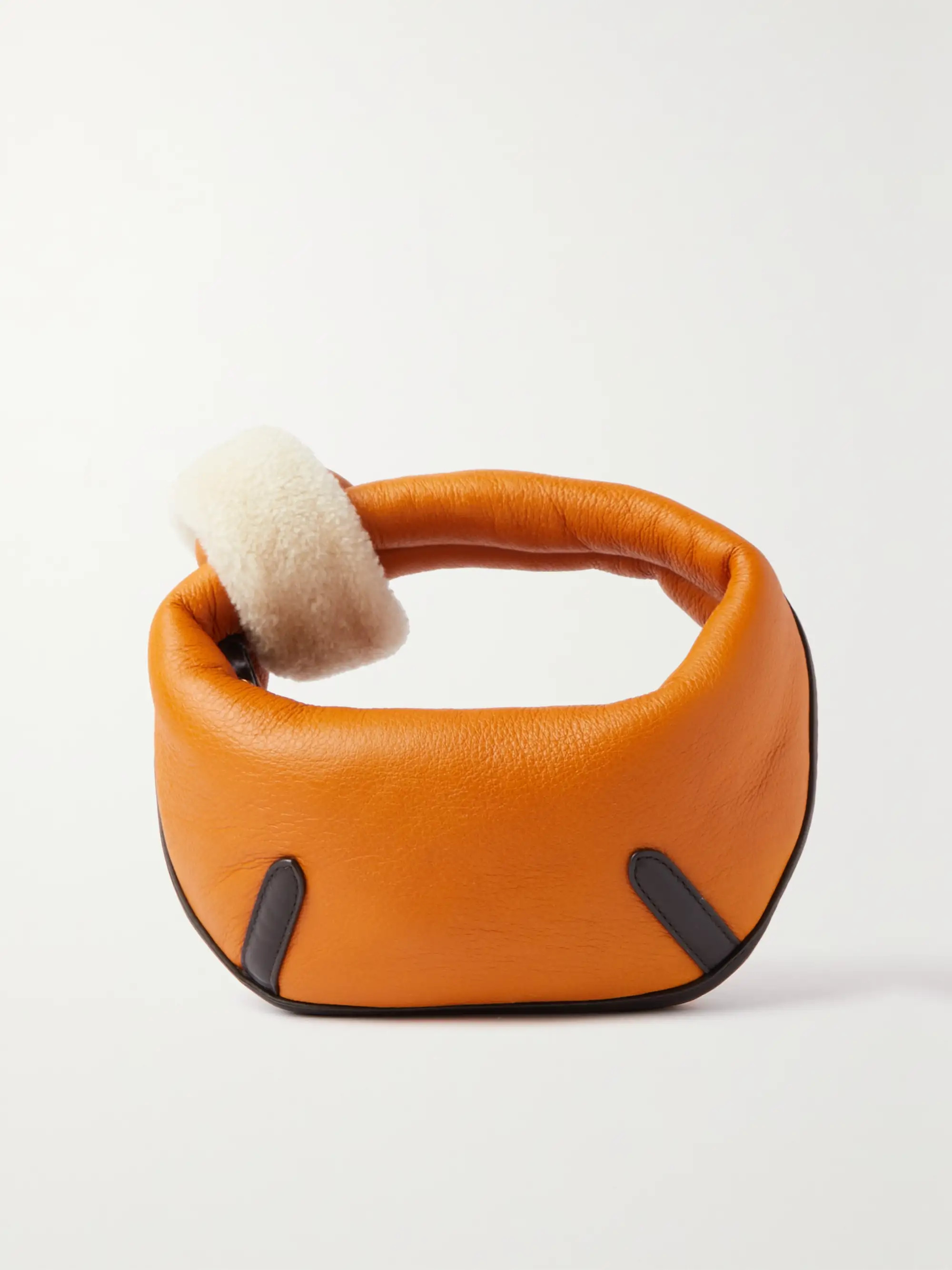 Jodie mini knotted leather and shearling tote | NET-A-PORTER (UK & EU)