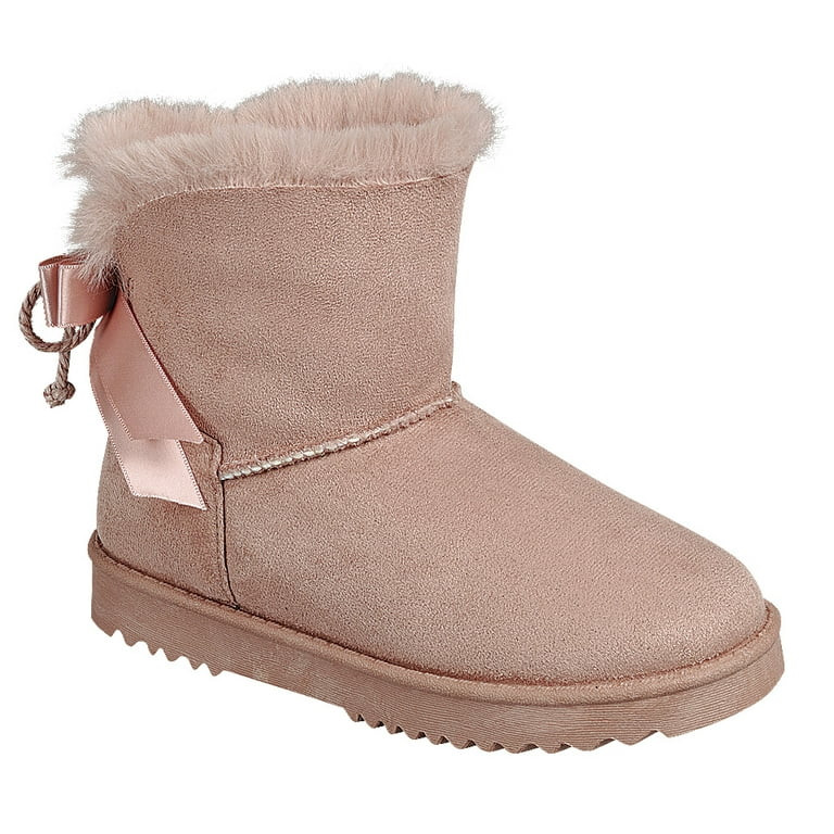 Girl Soft Faux Soft Fur Lining Jeweled Ankle Winter Boot (2 Little Kid) - Walmart.com | Walmart (US)