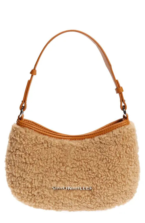 Simon Miller Mini Sasi Faux Shearling Shoulder Bag in Caramel Shearling at Nordstrom | Nordstrom