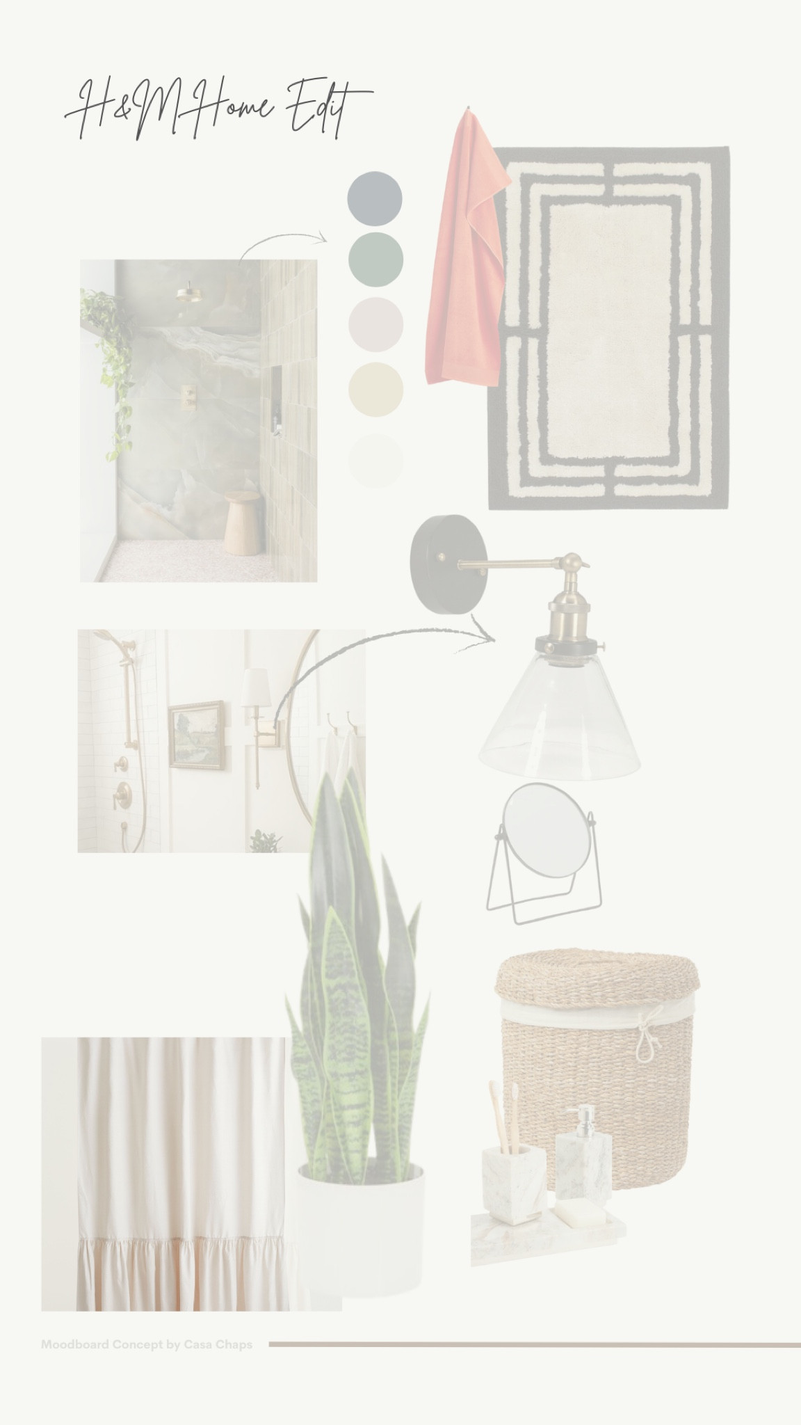 Ruffled shower curtain 