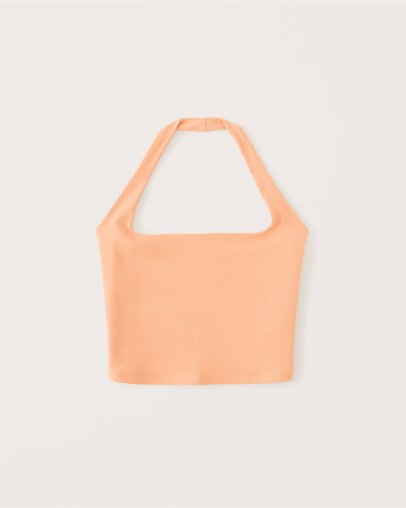 Women's Seamless Ribbed Fabric Halter Tank | Women's New Arrivals | Abercrombie.com | Abercrombie & Fitch (US)