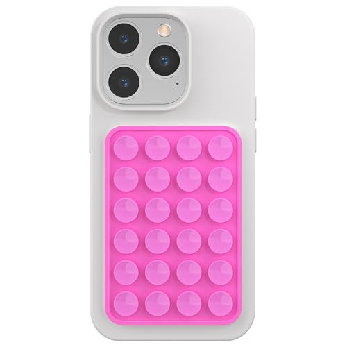Silicone Phone Sticky Grip, Suction Phone Case Mount for iPhone and Android, Hands-Free Sticky Cell Phone Grip, Mobile Fidget Mirror Holder for Selfies and Videos | Amazon (US)