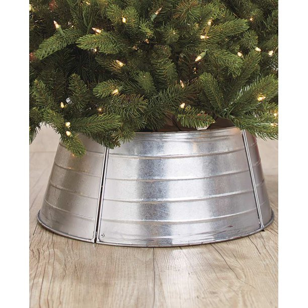The Lakeside Collection Decorative Metal Christmas Tree Ring - Galvanized | Walmart (US)