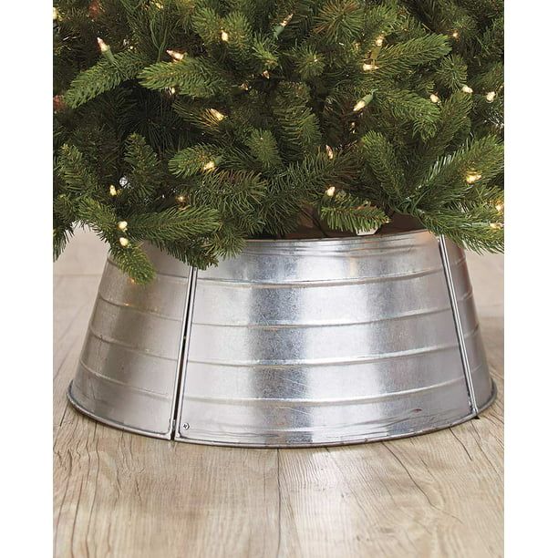 The Lakeside Collection Decorative Metal Christmas Tree Ring - Galvanized | Walmart (US)