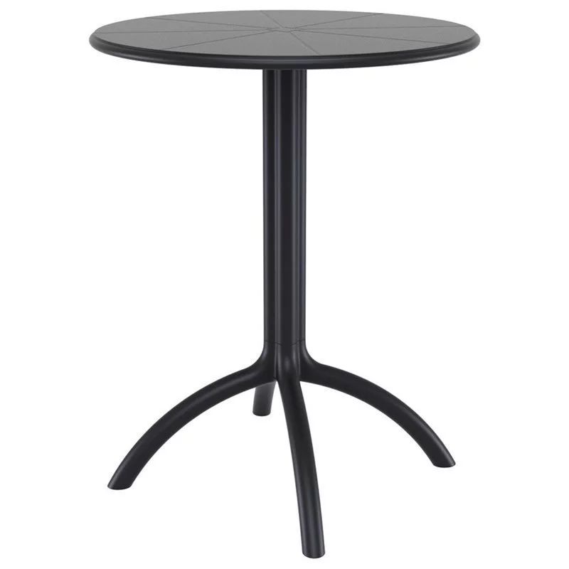 Atlin Designs 23" Round Patio Pub Bistro Dining Table in Black, Commercial Grade | Walmart (US)