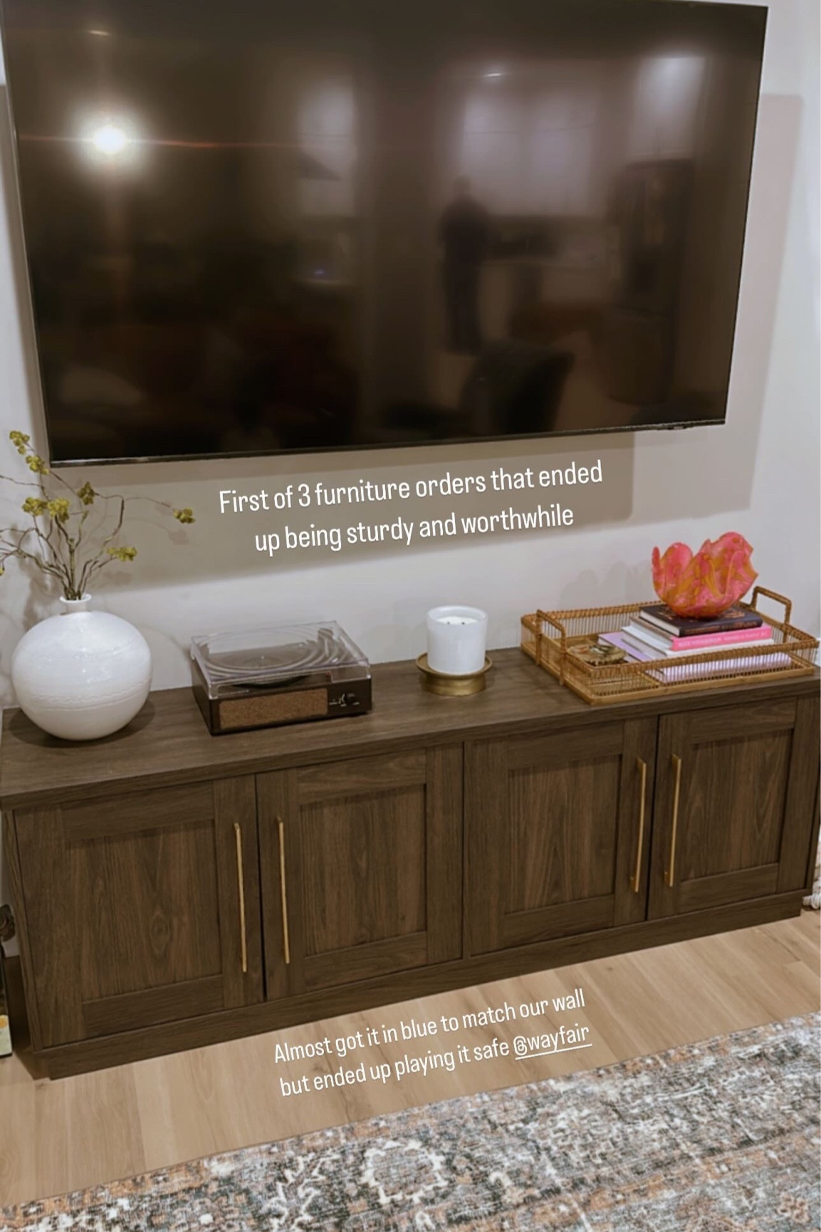 Obsessed with this new tv stand! On sale and super fast shipping! 

#LTKMostLoved #LTKhome #LTKsalealert