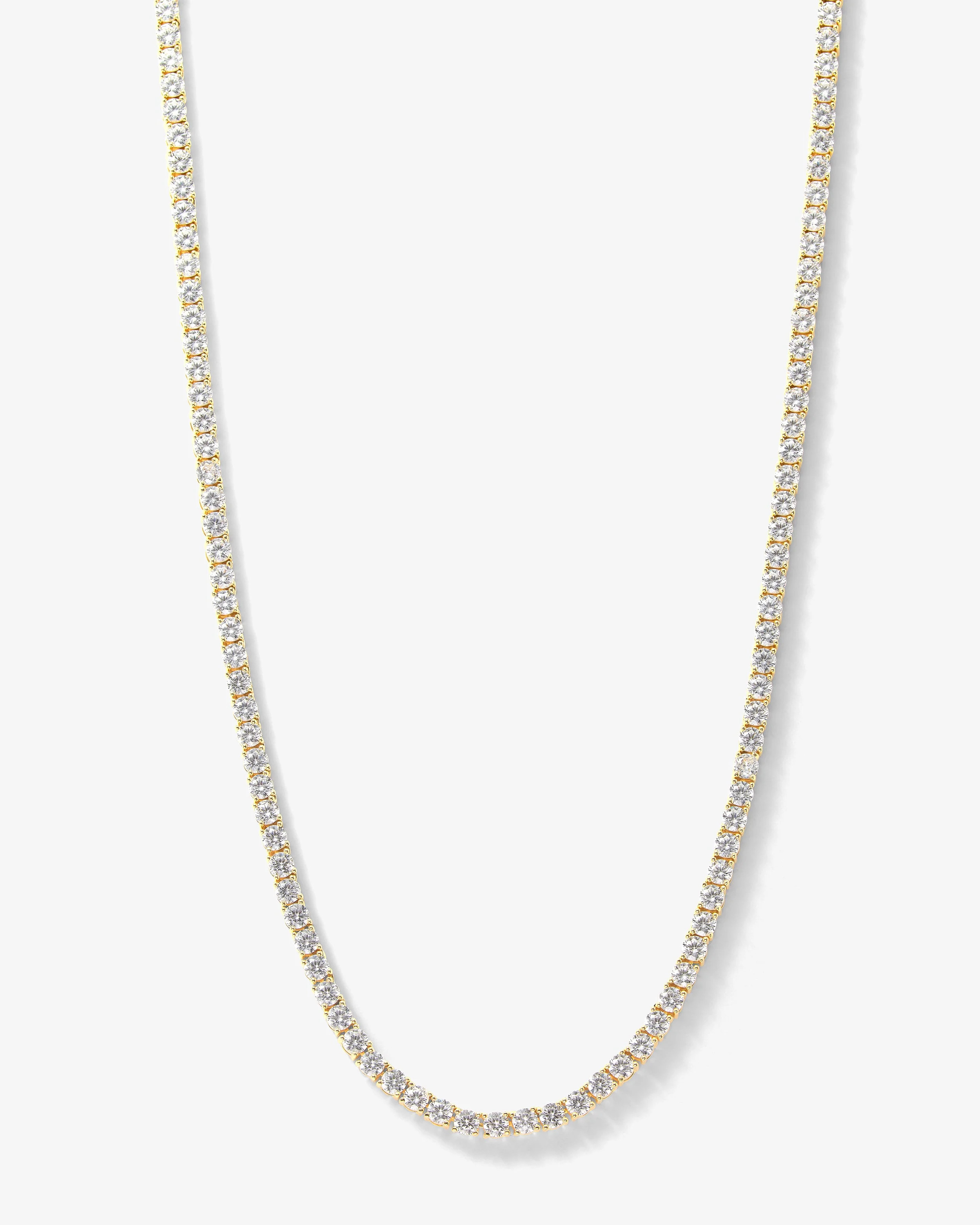 Grand Heiress Tennis Necklace 24" - Gold|White Diamondettes | Melinda Maria Jewelry