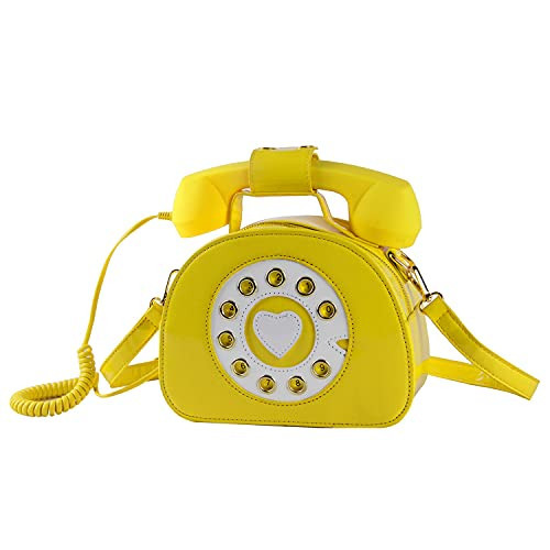 Oweisong Fun Telephone Purse for Women Novelty Pink Phone Tote Handbags Top Handle Shoulder Crossbdoy Bag | Amazon (US)