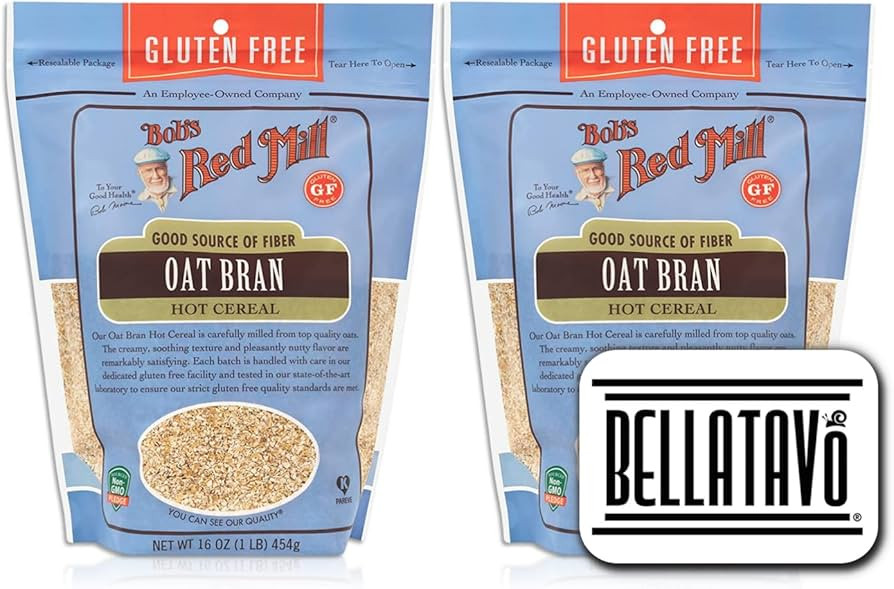 Gluten Free Oat Bran Hot Cereal Bundle. Includes Two-16oz Packages of Bobs Red Mill Oat Bran Cere... | Amazon (US)